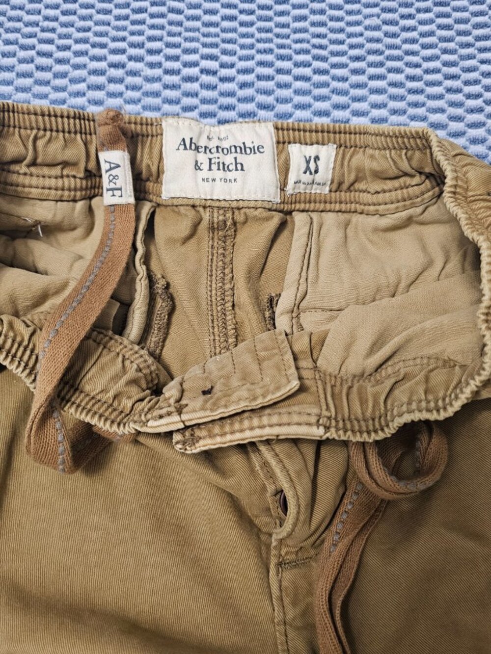 Abercrombie & fitch Khaki Button Fly Men's Denim Jogger Pants Size XS - Picture 4 of 6